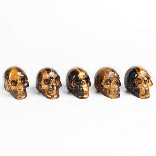2" Tigers Eye Skull wholesale - Smqartcrystal
