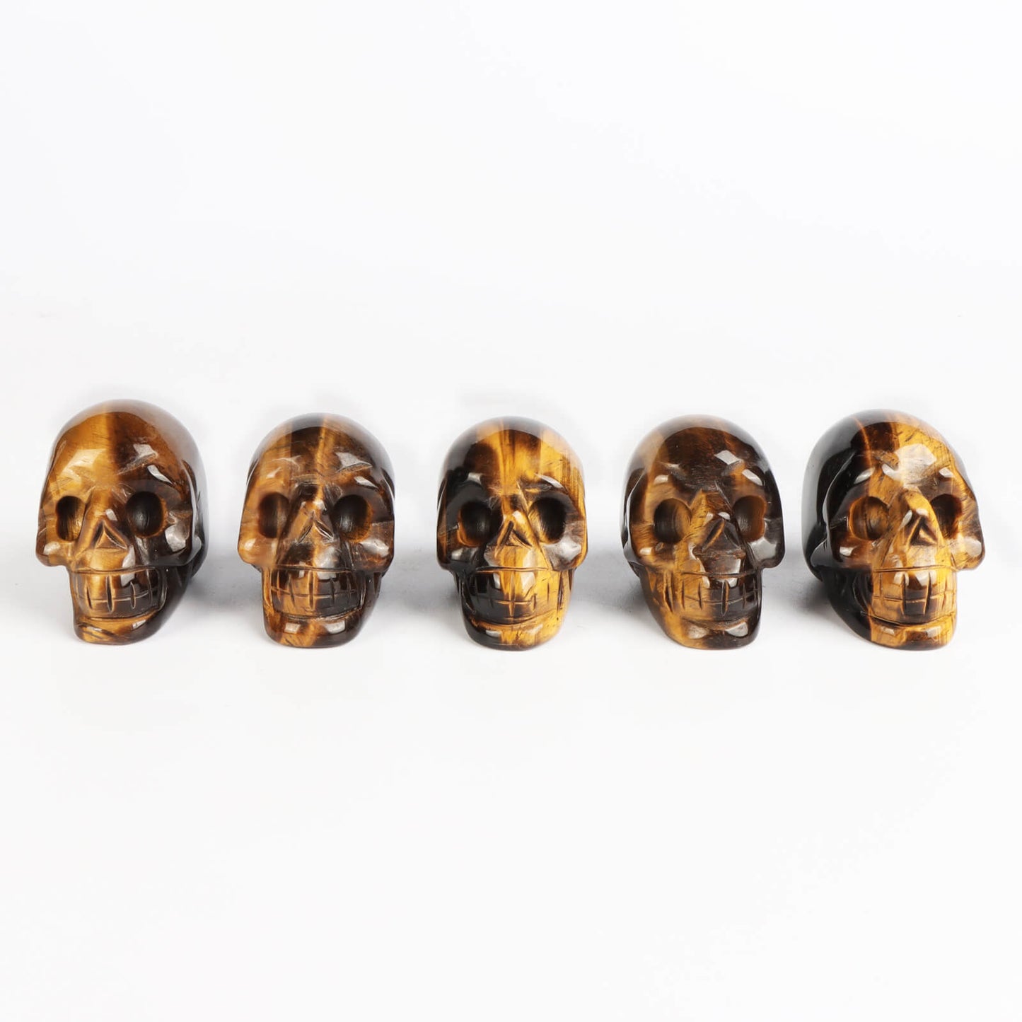 2" Tigers Eye Skull wholesale - Smqartcrystal