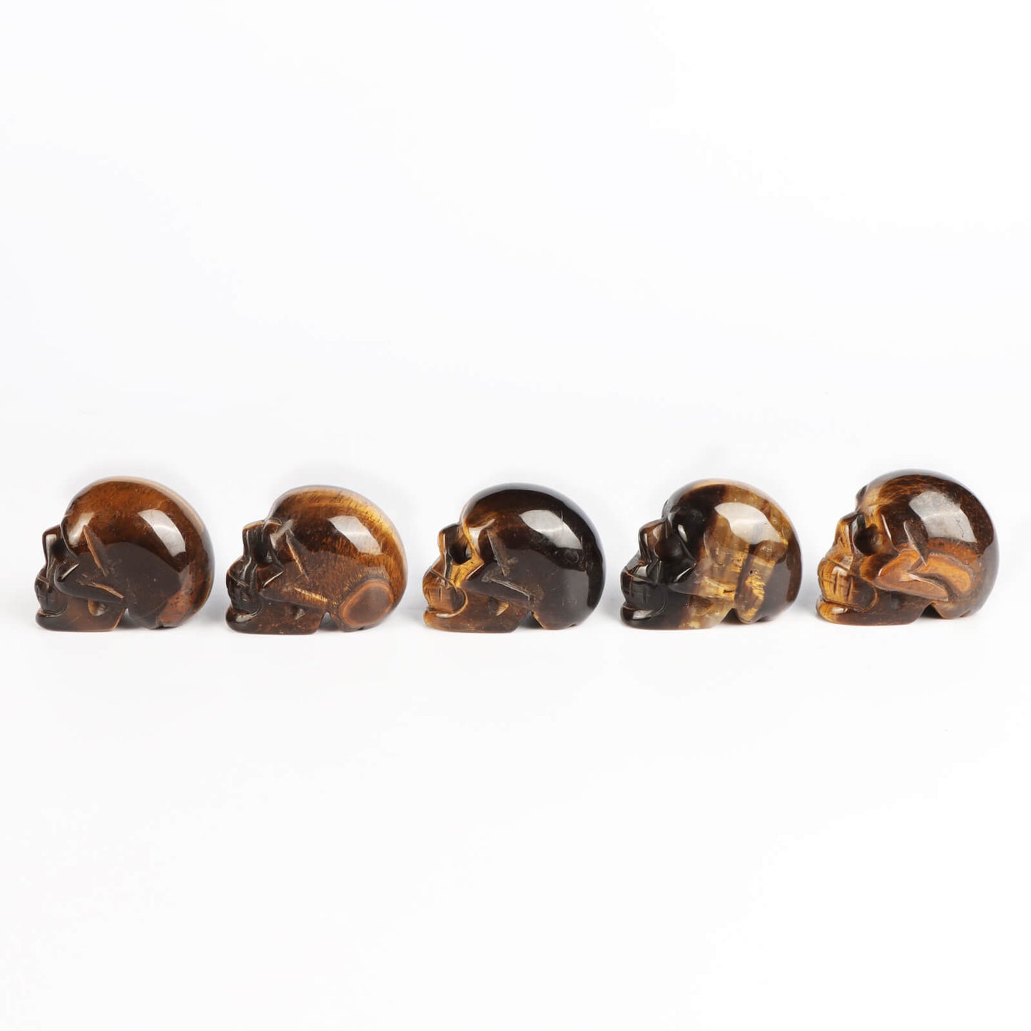 2" Tigers Eye Skull wholesale - Smqartcrystal