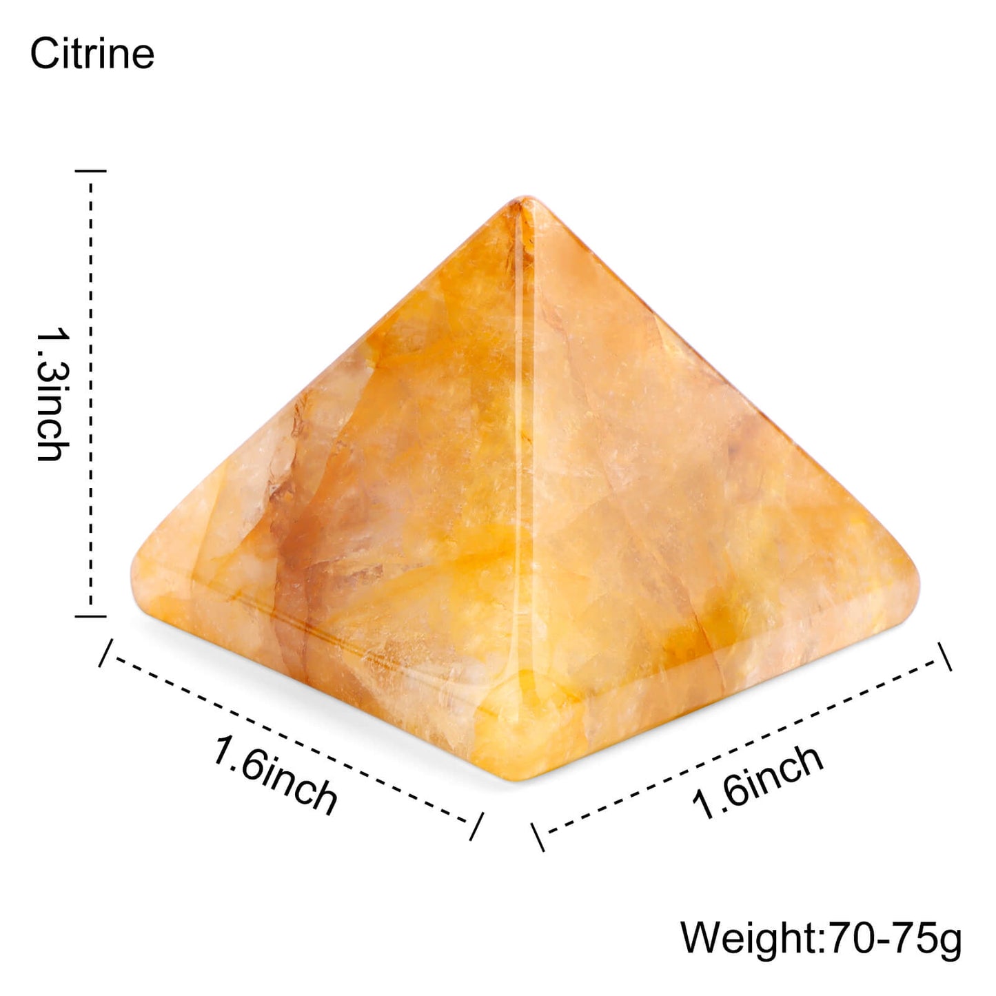 1.6" Citrine Crystal Orgone Pyramid Wholesale - Smqartcrystal