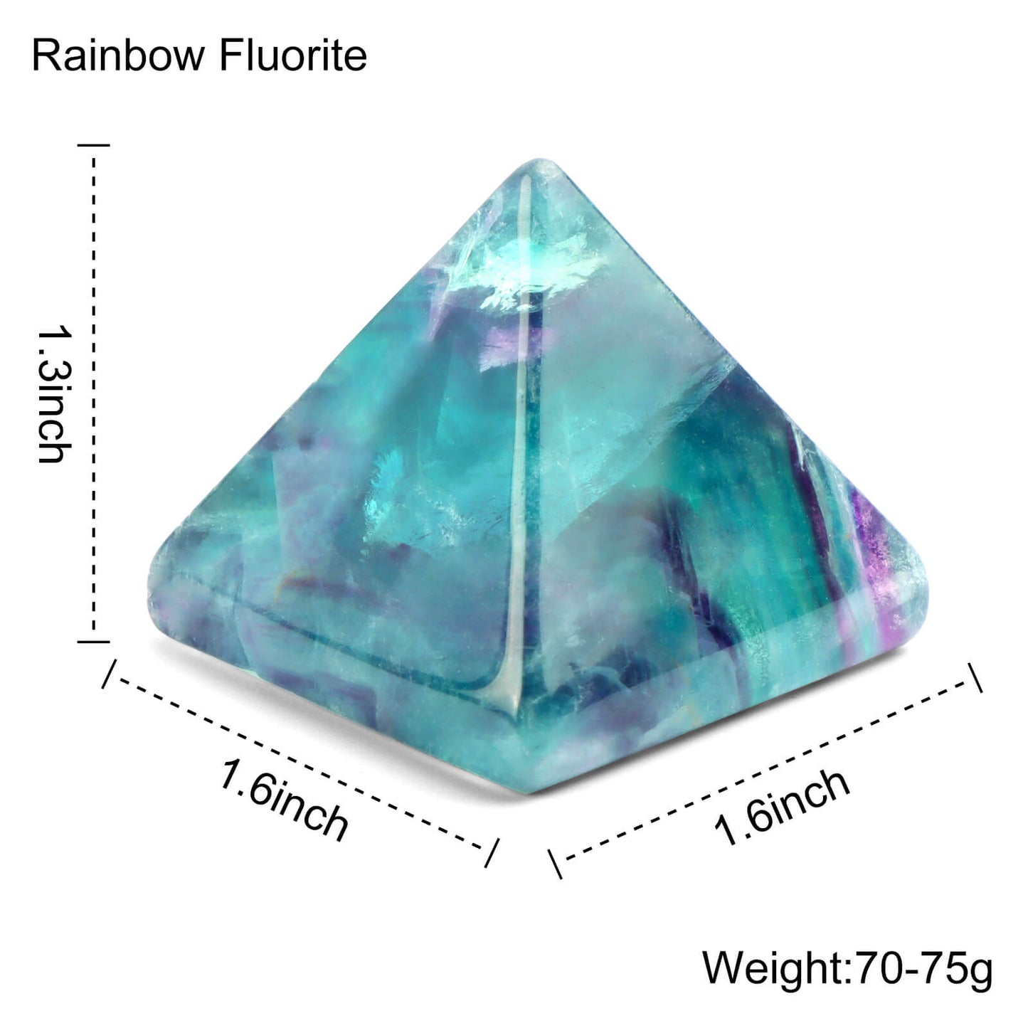 1.6" Fluorite Pyramid Wholesale - Smqartcrystal