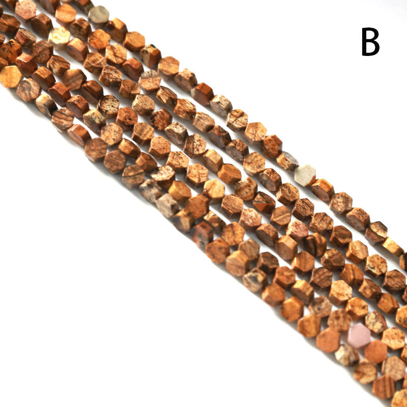 6-8mm Hexagon Beads, Stone Powder Opal Retail Beads SmqartCrystal