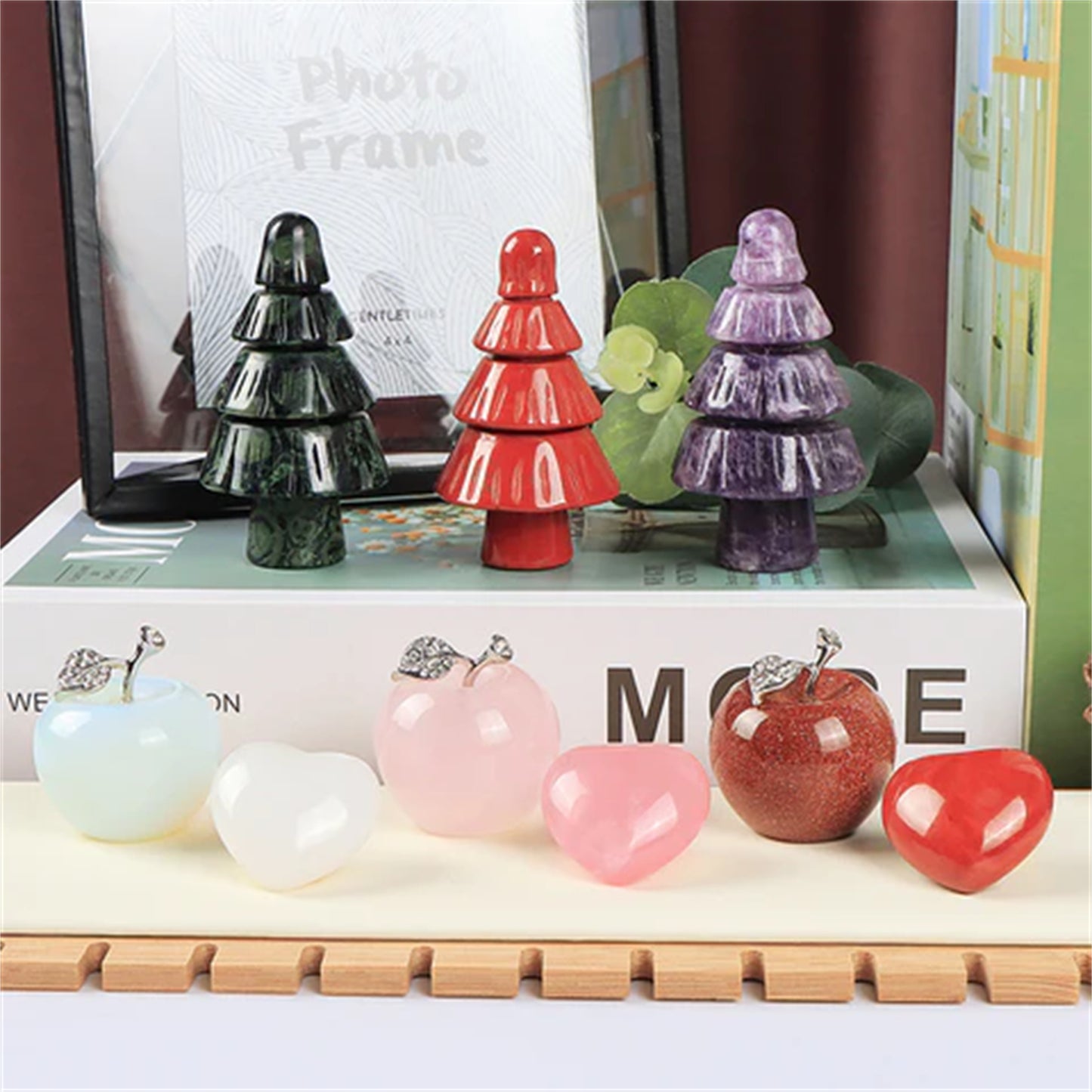 Crystal Christmas Tree Set Statue - Smqartcrystal