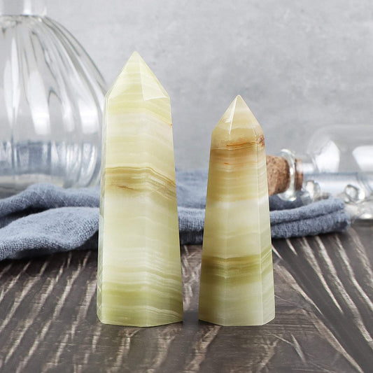 2.36"/2.76" Single Point Tower Stone Gemstones and Crystals (2pcs) - Smqartcrystal