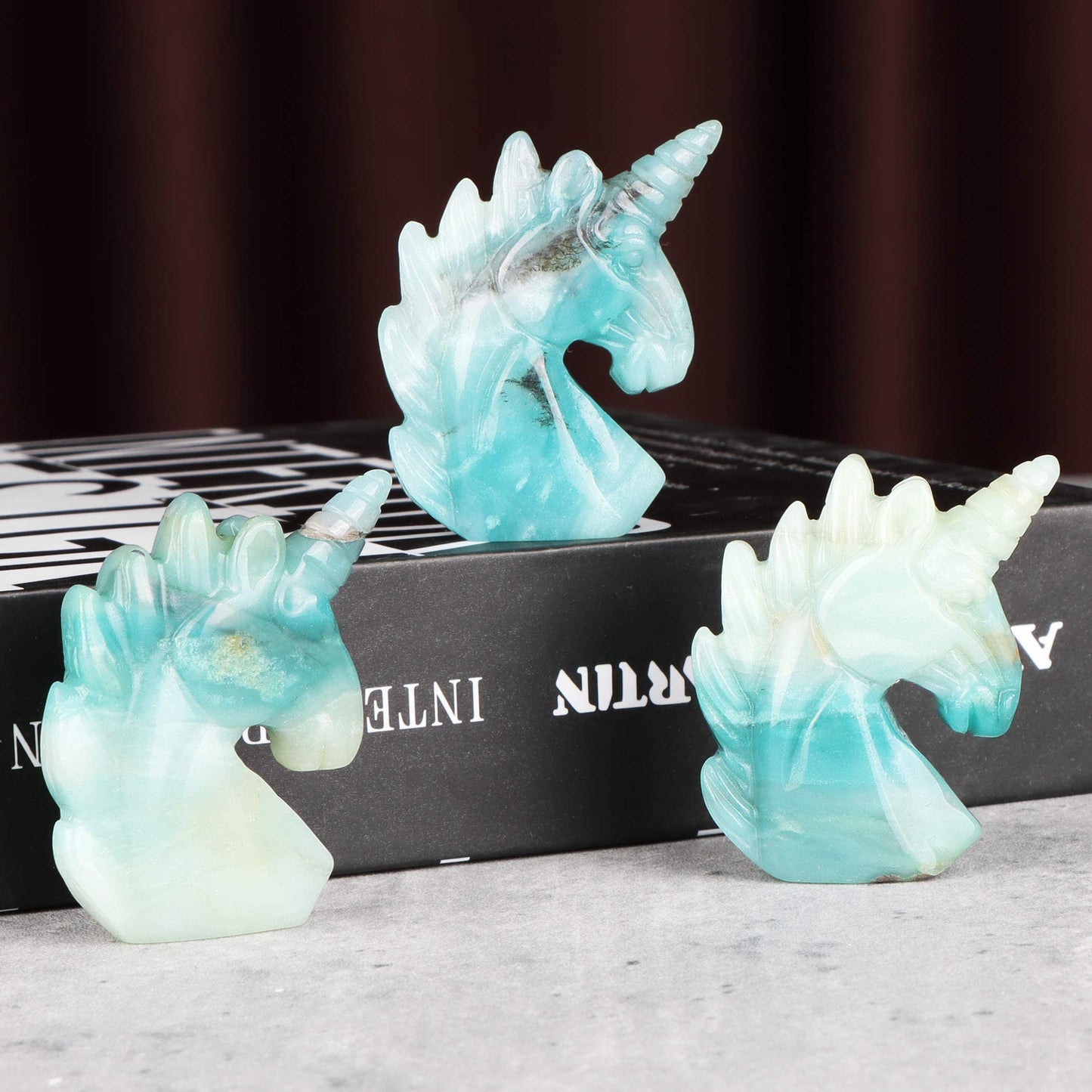 Artistone 2" Crystal Unicorn Statue Amazon Stone Collectible SmqartCrystal