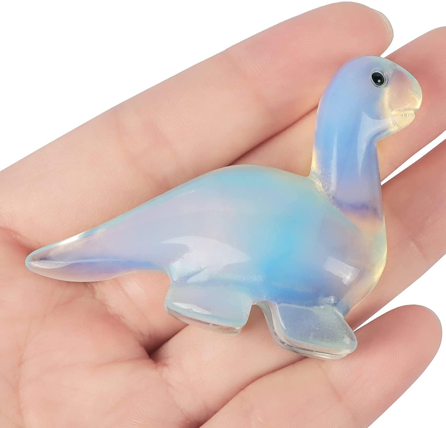 Artistone Hand Carved Opalite stone 2" Crystal Dinosaur Statue Animal Collection. SmqartCrystal