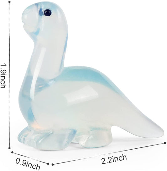 Artistone Hand Carved Opalite stone 2" Crystal Dinosaur Statue Animal Collection. SmqartCrystal
