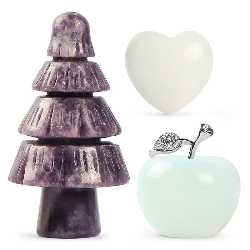 Crystal Christmas Tree Set Statue SmqartCrystal