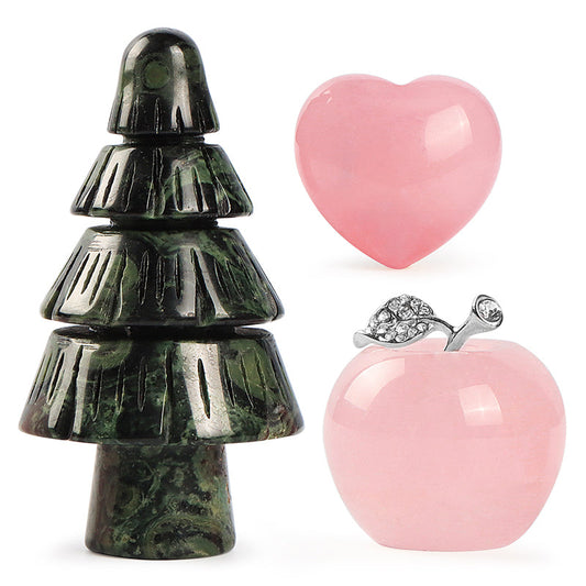 Crystal Christmas Tree Set Statue SmqartCrystal