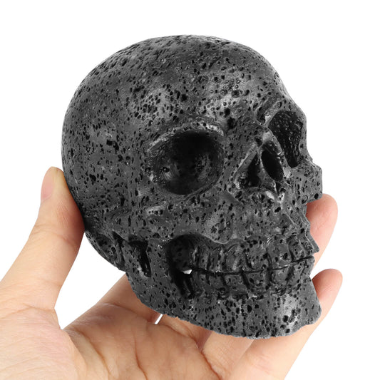 4" Lava Stone Crystal Skull - Smqartcrystal