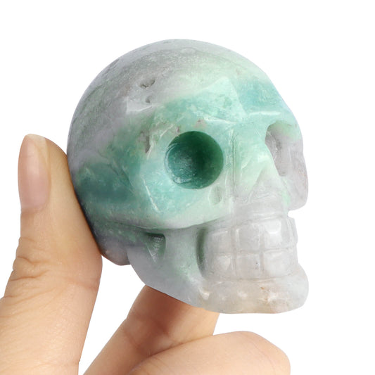 2" Amazonite Skull Statue wholesale - Smqartcrystal