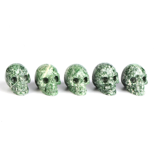 2" preseli bluestone Skull Statue wholesale - Smqartcrystal