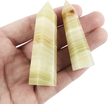 2.36"/2.76" Single Point Tower Stone Gemstones and Crystals (2pcs) - Smqartcrystal