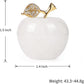 Artistone 1.5" Gold Leaf Clear Quartz Crystal Apple, Crystal Stone Collection SmqartCrystal