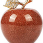 Artistone 1.5" Gold Leaf Gold Sandstone Crystal Apple, Crystal Stone Collection SmqartCrystal