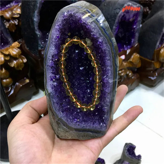 Crystal Geode, Amethyst, 10"-15", Purple Crystal SmqartCrystal