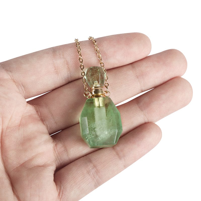 Crystal Perfume Bottle Pendant Necklace SmqartCrystal