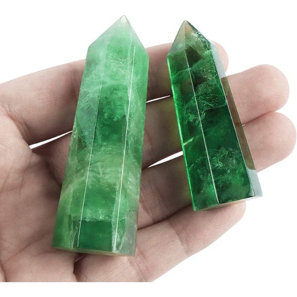 2.36"/2.76" Single Point Tower Stone Gemstones and Crystals (2pcs) - Smqartcrystal