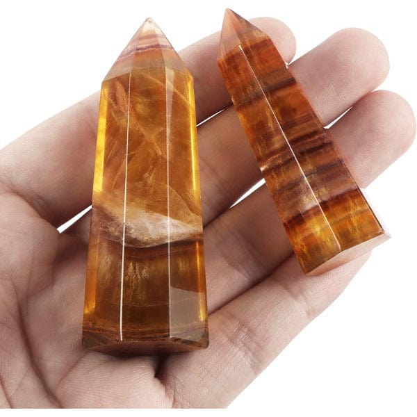 2.36"/2.76" Single Point Tower Stone Gemstones and Crystals (2pcs) - Smqartcrystal