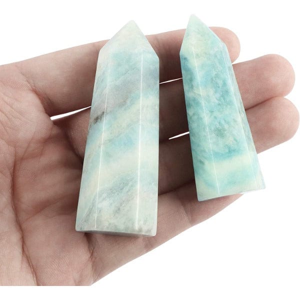 2.36"/2.76" Single Point Tower Stone Gemstones and Crystals (2pcs) - Smqartcrystal
