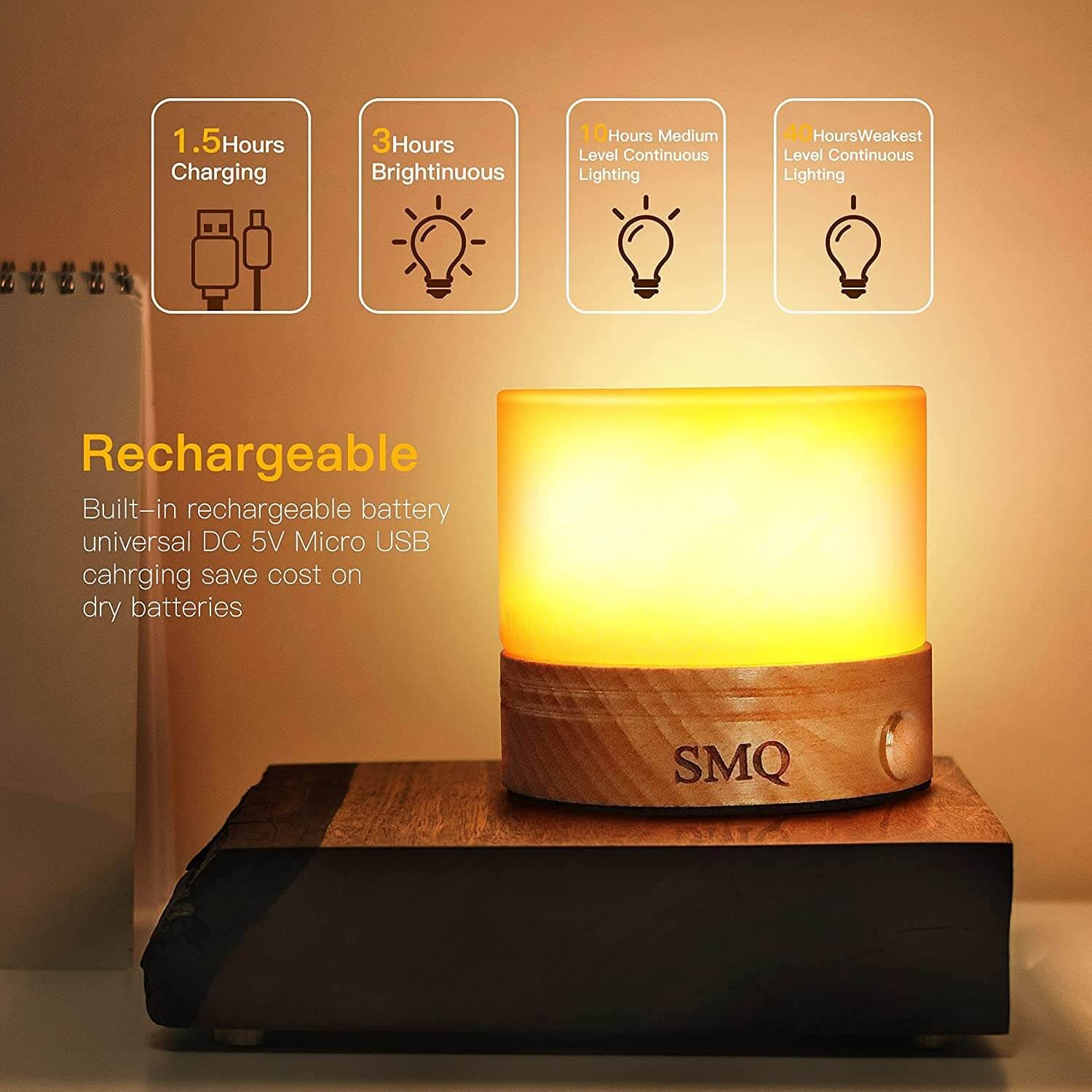 2.5" Crystal Night Light - Smqartcrystal